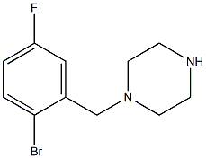 1-[(2-bromo-5-fluorophenyl)methyl]piperazine Struktur