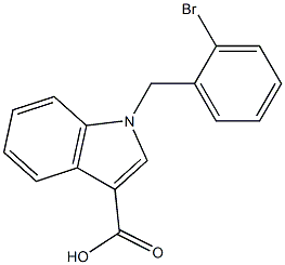 1-[(2-bromophenyl)methyl]-1H-indole-3-carboxylic acid Struktur