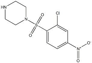 1-[(2-chloro-4-nitrobenzene)sulfonyl]piperazine Struktur