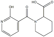 1-[(2-hydroxypyridin-3-yl)carbonyl]piperidine-2-carboxylic acid Struktur