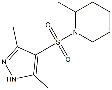 1-[(3,5-dimethyl-1H-pyrazol-4-yl)sulfonyl]-2-methylpiperidine Struktur