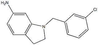 1-[(3-chlorophenyl)methyl]-2,3-dihydro-1H-indol-6-amine Struktur