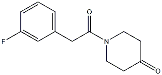 1-[(3-fluorophenyl)acetyl]piperidin-4-one Struktur