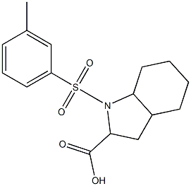 1-[(3-methylphenyl)sulfonyl]octahydro-1H-indole-2-carboxylic acid Struktur