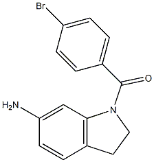 1-[(4-bromophenyl)carbonyl]-2,3-dihydro-1H-indol-6-amine Struktur