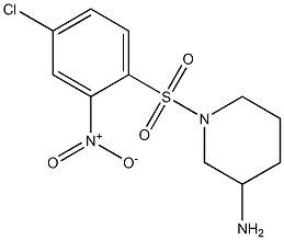 1-[(4-chloro-2-nitrobenzene)sulfonyl]piperidin-3-amine Struktur