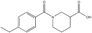 1-[(4-ethylphenyl)carbonyl]piperidine-3-carboxylic acid Struktur