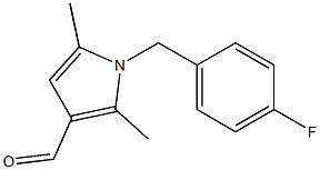 1-[(4-fluorophenyl)methyl]-2,5-dimethyl-1H-pyrrole-3-carbaldehyde Struktur