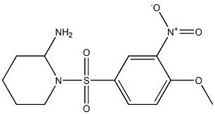 1-[(4-methoxy-3-nitrobenzene)sulfonyl]piperidin-2-amine Struktur