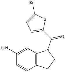 1-[(5-bromothiophen-2-yl)carbonyl]-2,3-dihydro-1H-indol-6-amine Struktur