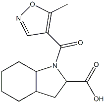 1-[(5-methylisoxazol-4-yl)carbonyl]octahydro-1H-indole-2-carboxylic acid Struktur