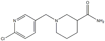 1-[(6-chloropyridin-3-yl)methyl]piperidine-3-carboxamide Struktur