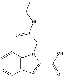 1-[(ethylcarbamoyl)methyl]-1H-indole-2-carboxylic acid Struktur