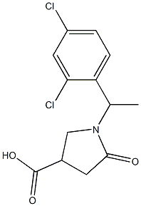 1-[1-(2,4-dichlorophenyl)ethyl]-5-oxopyrrolidine-3-carboxylic acid Struktur