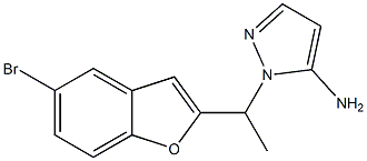 1-[1-(5-bromo-1-benzofuran-2-yl)ethyl]-1H-pyrazol-5-amine Struktur