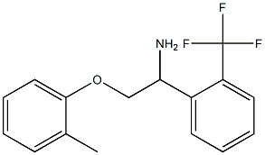 1-[1-amino-2-(2-methylphenoxy)ethyl]-2-(trifluoromethyl)benzene Struktur