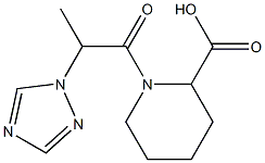 1-[2-(1H-1,2,4-triazol-1-yl)propanoyl]piperidine-2-carboxylic acid Struktur