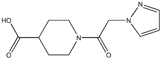 1-[2-(1H-pyrazol-1-yl)acetyl]piperidine-4-carboxylic acid Struktur