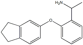 1-[2-(2,3-dihydro-1H-inden-5-yloxy)phenyl]ethan-1-amine Struktur