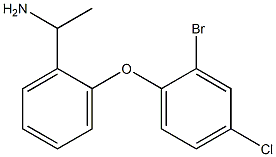 1-[2-(2-bromo-4-chlorophenoxy)phenyl]ethan-1-amine Struktur