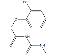 1-[2-(2-bromophenoxy)propanoyl]-3-ethylurea Struktur