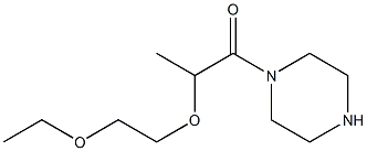 1-[2-(2-ethoxyethoxy)propanoyl]piperazine Struktur