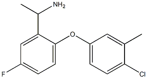 1-[2-(4-chloro-3-methylphenoxy)-5-fluorophenyl]ethan-1-amine Struktur