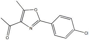 1-[2-(4-chlorophenyl)-5-methyl-1,3-oxazol-4-yl]ethan-1-one Struktur