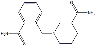 1-[2-(aminocarbonothioyl)benzyl]piperidine-3-carboxamide Struktur