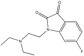 1-[2-(diethylamino)ethyl]-6-fluoro-2,3-dihydro-1H-indole-2,3-dione Struktur