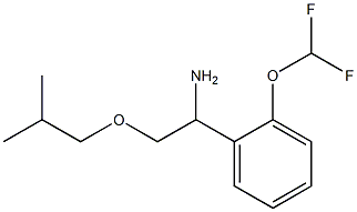 1-[2-(difluoromethoxy)phenyl]-2-(2-methylpropoxy)ethan-1-amine Struktur