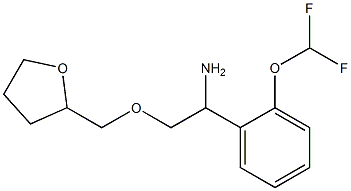 1-[2-(difluoromethoxy)phenyl]-2-(oxolan-2-ylmethoxy)ethan-1-amine Struktur