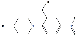 1-[2-(hydroxymethyl)-4-nitrophenyl]piperidin-4-ol Struktur