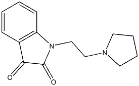 1-[2-(pyrrolidin-1-yl)ethyl]-2,3-dihydro-1H-indole-2,3-dione Struktur