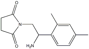 1-[2-amino-2-(2,4-dimethylphenyl)ethyl]pyrrolidine-2,5-dione Struktur