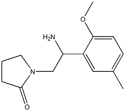 1-[2-amino-2-(2-methoxy-5-methylphenyl)ethyl]pyrrolidin-2-one Struktur