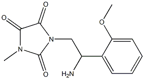 1-[2-amino-2-(2-methoxyphenyl)ethyl]-3-methylimidazolidine-2,4,5-trione Struktur