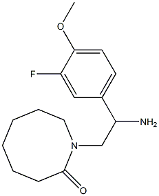 1-[2-amino-2-(3-fluoro-4-methoxyphenyl)ethyl]azocan-2-one Struktur