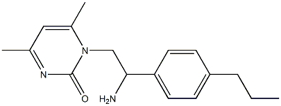 1-[2-amino-2-(4-propylphenyl)ethyl]-4,6-dimethylpyrimidin-2(1H)-one Struktur