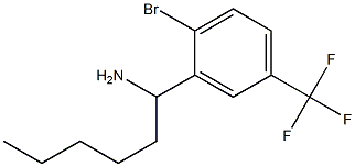 1-[2-bromo-5-(trifluoromethyl)phenyl]hexan-1-amine Struktur