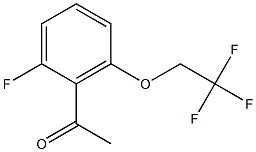 1-[2-fluoro-6-(2,2,2-trifluoroethoxy)phenyl]ethan-1-one Struktur