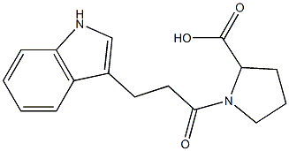 1-[3-(1H-indol-3-yl)propanoyl]pyrrolidine-2-carboxylic acid Struktur