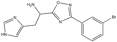 1-[3-(3-bromophenyl)-1,2,4-oxadiazol-5-yl]-2-(1H-imidazol-4-yl)ethan-1-amine Struktur