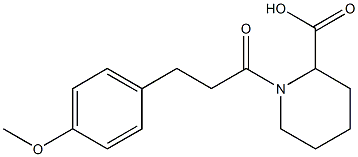 1-[3-(4-methoxyphenyl)propanoyl]piperidine-2-carboxylic acid Struktur