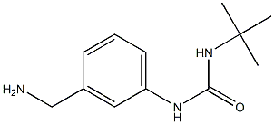 1-[3-(aminomethyl)phenyl]-3-tert-butylurea Struktur