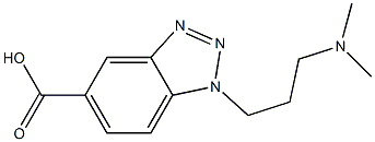 1-[3-(dimethylamino)propyl]-1H-1,2,3-benzotriazole-5-carboxylic acid Struktur