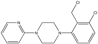 1-[3-chloro-2-(chloromethyl)phenyl]-4-(pyridin-2-yl)piperazine Struktur