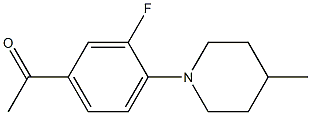 1-[3-fluoro-4-(4-methylpiperidin-1-yl)phenyl]ethan-1-one Struktur