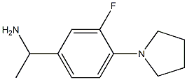 1-[3-fluoro-4-(pyrrolidin-1-yl)phenyl]ethan-1-amine Struktur