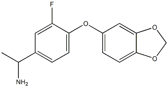 1-[4-(2H-1,3-benzodioxol-5-yloxy)-3-fluorophenyl]ethan-1-amine Struktur